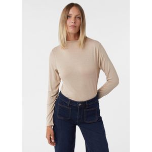 comma - T-Shirt - Lange Mouwen - Viscoseblend