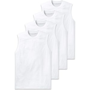 SCHIESSER - Onderhemd Essentials - Verpakking van 4 - Mouwloos - Katoen-Jersey