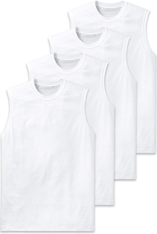 SCHIESSER - Onderhemd Essentials - Verpakking van 4 - Mouwloos - Katoen-Jersey