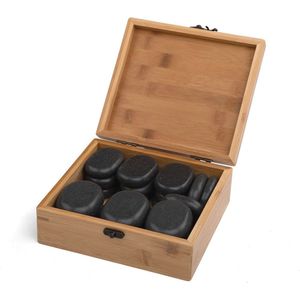 WellTouch Hot Stone Massage Stones Set | 18 Stones | Hot Stone Massage Stone | With Decorative Bamboo Box | Wellness Warm-Treatment | Massage Therapy