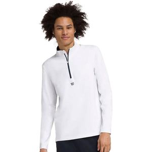 Wilson Elevete Performance Sweatshirt Met Halve Rits Wit S Man