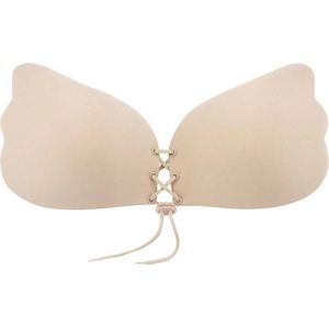 LOUZIR Strapless plak BH - met push up door de vetersluiting - Cup B - Beige / huidskleur |