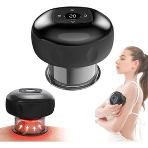 Elektrische Cellulite Massage Apparaat - Elektrische Massage Cup - Cellulite Cups - 12 Standen en Temperaturen - Full Body - Oplaadbaar - Cupping Cups Set Massage - Anti Cellulitis - Anti Sinaasappelhuid - Vacuüm Massage Therapie - Zwart