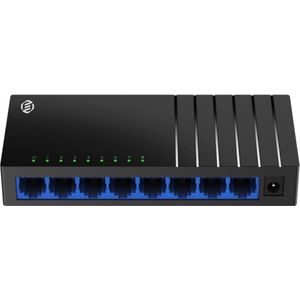 Equivera 8-Poorts Gigabit Ethernet Switch - Compact - Multicolor