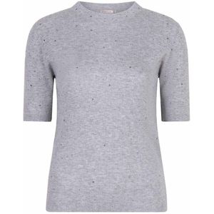 EsQualo - T-shirt - Lichtgrijs - F25 02521 - Dames