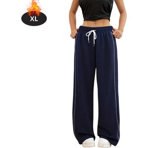 Nivard Trainingsbroek Dames - Sportbroek - Trainingsbroek Lang - Trainingspak - Sportkleding - Marineblauw - XS