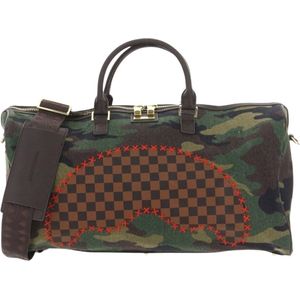 Sprayground Shark Shape Check Duffle Handtas