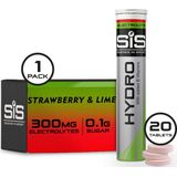 Science in Sport - SIS Go Hydro Bruistabletten - 300mg Elektrolyten - Strawberry & Lime Smaak - 20 Tabletten