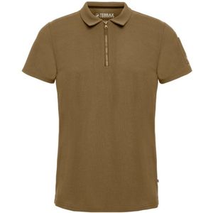 Terrax poloshirt - camel - 11260 - rits - KM - maat M