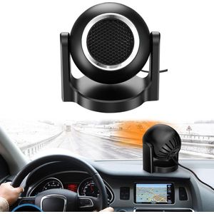 ApexArte® Auto Verwarming Ventilator - Auto Kachel 12 Volt - Heater - Ontdooier - 360 Graden Rotatie - Zwart