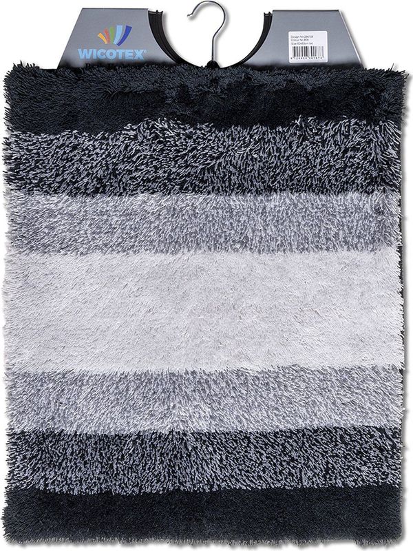Wicotex - Bidetmat - WC mat - Toiletmat regenboog Zwart - Antislip onderkant - Afmeting 50x60cm