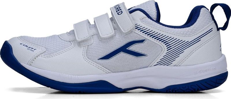 HUNDRED Court Star non-marking badmintonschoenen voor jongens (wit/marineblauw, EU 39/UK 5/US 6) | Lichtgewicht | X-kussenbescherming | Geschikt voor indoortennis/squash/tafeltennis/basketbal en padel