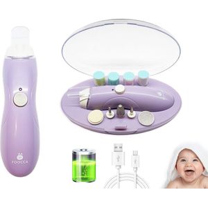 FOOCCA® Baby Elektrische Nagelvijl - Oplaadbaar - Baby Nagelknipper - Baby Manicureset - Baby Verzorgingsset - Baby Nagelvijl - Baby Nagelschaartje - Baby Nagelset - Elektrisch - Oplaadbaar
