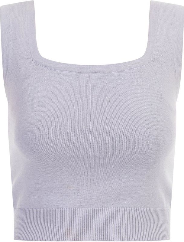 Mymo - Gebreide Top - Lila - Dames - Cropped Silhouet