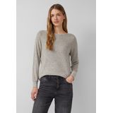 s.Oliver - Longsleeve - Stone Grey Check - Met Stretchaandeel