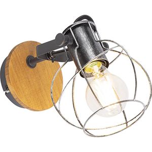 Trio Leuchten torce - Plafondlamp en wandlamp - 1 lichts - L 17 cm - Zilver
