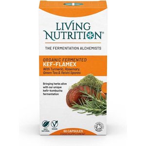 Living Nutrition - Fermented Kef-Flamex Bio - Gefermenteerde Reishi Sporen Capsules - 60 caps
