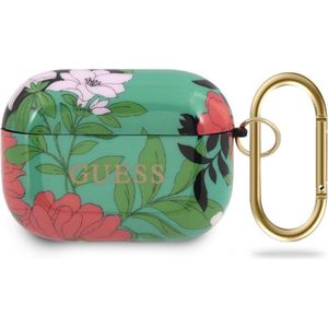 Guess Guess Groen AirPods Pro Case - Bloemenpatroon