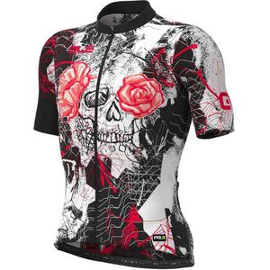 ALE PRR Skull Korte Mouwen Fietsshirt Heren - White / Black - S