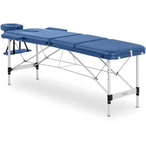 Massagetafel - Bordeauxblauw - Inklapbare Tafel - Aluminium Frame - Draagvermogen 180 kg - Verstelbare Hoogte 60-81 cm