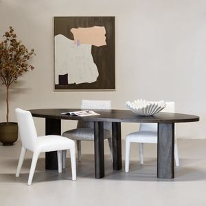 Eettafel Ovaal 240cm - Donkerbruin Mangohout - Sydney - Giga Meubel