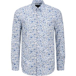 Jack & Jones Jprblabarnes Overhemd - Blauw - 100% Katoen - Lange Mouwen