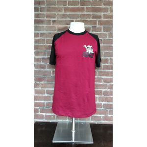 RIXIP Bamboe tshirt rood /zwart - 2XL #20.11.11