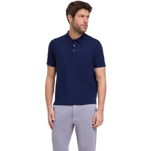 FALKE Basic Polo Ultrafine zacht huidvriendelijk wol polo shirt heren blauw - maat S