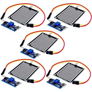 AZDelivery 5 x Rain Drop Rain Sensor Module compatibel met Arduino Inclusief E-Book!