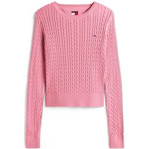 Tommy Jeans Trui Tjw Cable Essential Dw0dw22165 Thc Mystic Pink Dames Maat - XXS