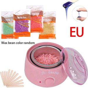 Ontharingsapparaat wax apparaat set inclusief 4 zakjes waxbonen en 12 stokjes roze model 01