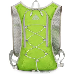 Unisex hardloopvest - Verstelbare rugzak (41*25 cm) - Ademend en reflecterend - Geschikt voor wandelen, trailrunnen, marathons en fietsen - Groen