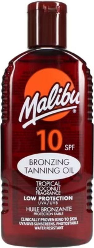 Malibu - Bronzing Tanning Oil - Bruin - SPF 10 - 200 ml