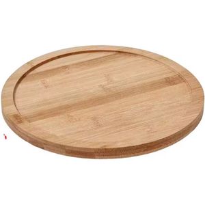 Plateau tournant rond en bois pour miroir diamètre 40 cm h 4 cm