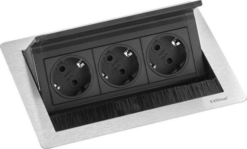Evoline - FTP3STB - Fliptop Push Small 3ST Stopcontact