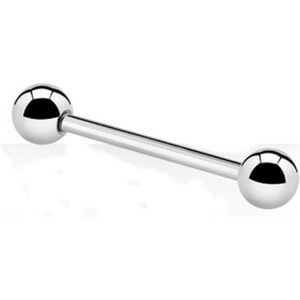 Titanium 6 mm barbell 1,2 met 3 mm bal. RH-Jewelry