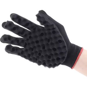 CHPN - Afro twist spons - Afro Hair Twist Spons - Handschoen voor afro kapsel - Afro kapsel styling - Zwarte spons - Haarstyling - Haarborstel handschoen - Haartool