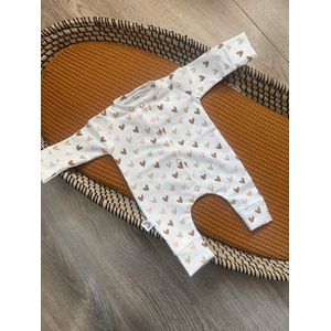 Boxpakje Glitter Hartjes - Wit/Goud/Roze/Bruin - Little Adventure - Maat 62/68 - Hartjes - GOTS keurmerk