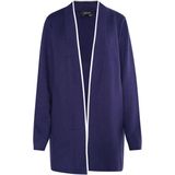 Usha - BLACK LABEL - Gebreid Vest - Marine/Wit