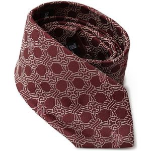 Patterned Silk Necktie - Red Ties