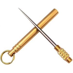 Actie4you® - Multifunctionele Tandenstoker - Herbruikbare Tandenstoker – RVS – Sleutelhanger Tandenstoker - Goud - 1 Stuk