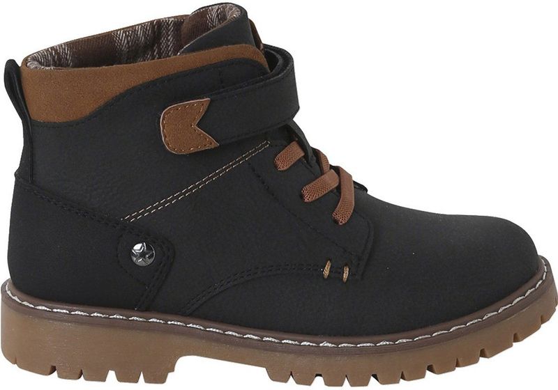 Vertbaudet - Synthetische Boots - Jongens - Met Elastische Veters en Klittenband - Kleuterschool