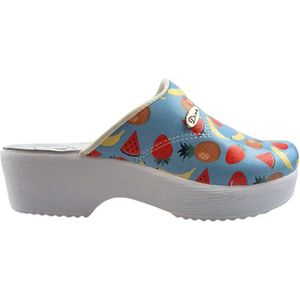 Medische dames klompen PU zool - PU klompen met kunststof zool - ziekenhuis klompen - zorgklompen - DINA CLOGS - Japanse Bloessem - maat 36