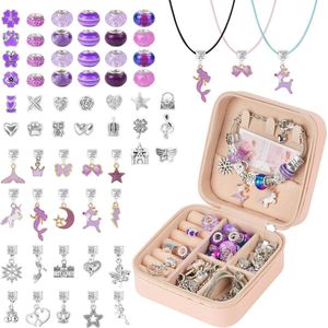 Titel: Kleurrijke Crystal Beaded DIY Armband - Paars