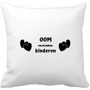 Akyol - oom van de leukste kinderen Kussen hoes - Oom - de leukste oom - verjaardag - cadeau voor oom - kado - geschenk - 40 bij 40 cm