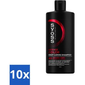 10 x SYOSS - Color 440 ml - Shampoo - Langdurige Styling - 440ml - Gekleurd Haar - Haarkleur Behoud - Kleurintensiteit - Antioxidant Shampoo - Haarkleur Bescherming