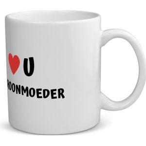 Akyol - love u schoonmoeder koffiemok - theemok - Schoonmoeder - de liefste schoonmoeder - moeder cadeautjes - moederdag - verjaardag - geschenk - kado - 350 ML inhoud