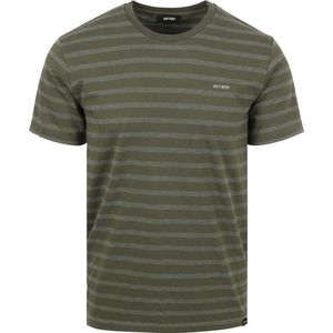 ANTWRP - T-Shirt Strepen Groen - Heren - Maat M - Modern-fit