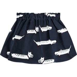 Your Wishes Skirt Puppy in the Park - Rok - Sweat - Blauw - Plooirok - Meisjes - Maat: 74/80