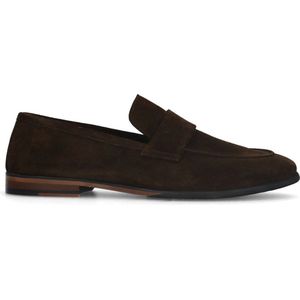 Manfield - Heren - Bruine suède loafers - Maat 47